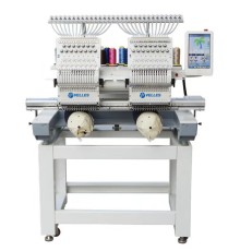 VE 1502 CAP-SE2 Промышленная 2-головочная 15-ти цветная вышивальная машина для рукавной вышивки с облегчённым корпусом.